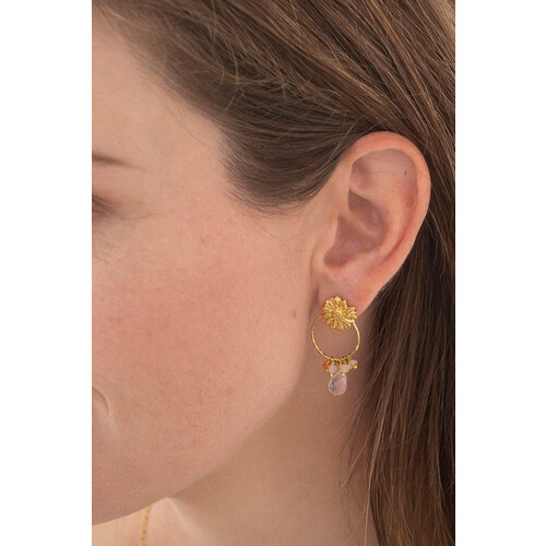 A Beautiful Story dames vegan Oorbellen Euphoria Rose Gold Oranje