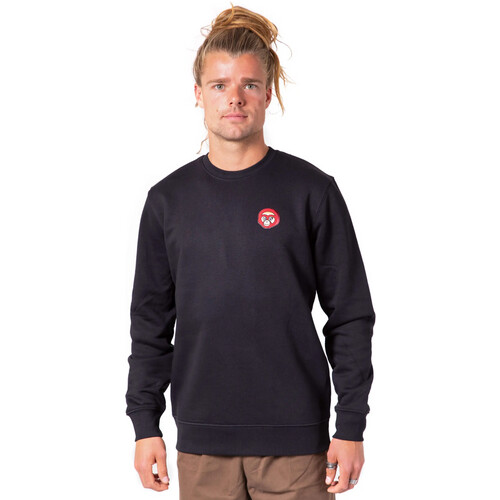 ADUH mannen vegan Sweatshirt Bulan Kepala Sweater Zwart