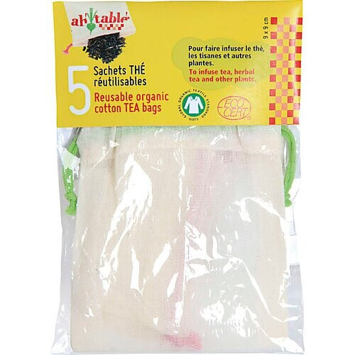 Ah!Table! Biologische Katoenen Theezakjes 5 stuks