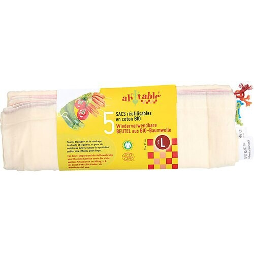 Ah!Table! Groente en Fruit Zak L - 5 stuks 30x33cm