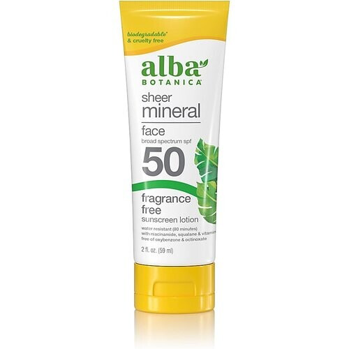 Alba Botanica Minerale Zonnebrandcreme Gezicht SPF50