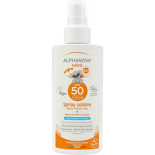 Alphanova Sun BIO SPF 50 Hypoallergeen Zonnebrand Spray Baby