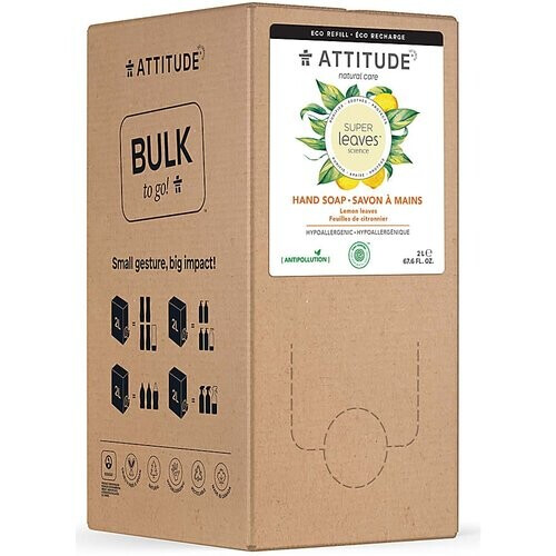 Attitude Bulk2 Go 2l Super Leaves Natuurlijke Handzeep - Lemon Leaves