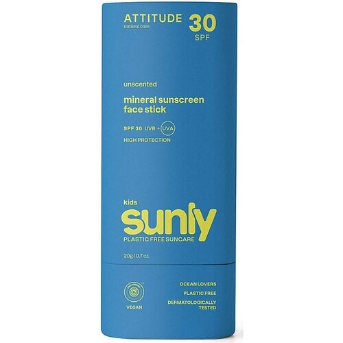 Attitude Sunly Gezichtszonnebrandstick SPF30 KIDS - Parfumvrij