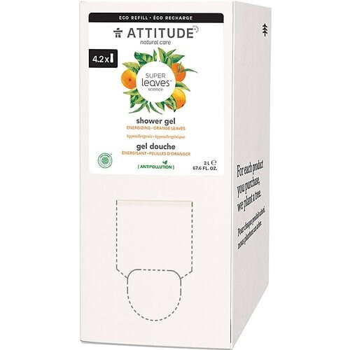 Attitude Super Leaves bulk2 go Douchegel, verkwikkend 2 Ltr