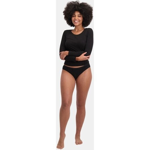 Bamboo Basics Lara Longsleeve 4-Pack Shirt LS Dames Zwart
