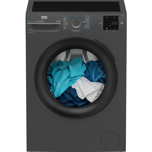 Beko BM3WFT31041A1 - Wasmachine - EnergySpin - SteamCure - Manhattan Gray