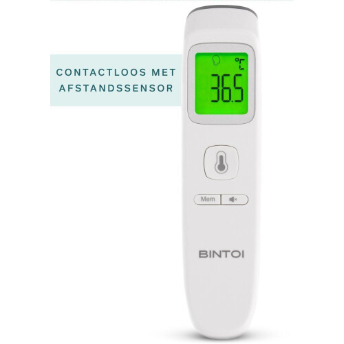 Bintoi® XE200 - Digitale Voorhoofd Thermometer - Contactloos en Nauwkeurig - Meetresultaat in 1 Seconde