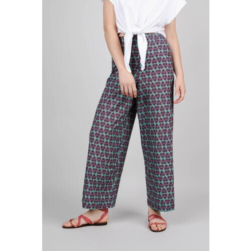Brava Fabrics dames vegan Broek Hart Wijde Pijpen Licht Morera Groen & Rood