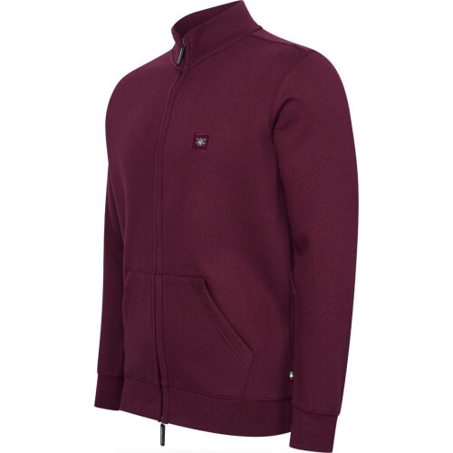 Cappuccino Italia Fleece Zip Jack - Heren Vest - Katoen Polyester - Burgundy - Maat XL