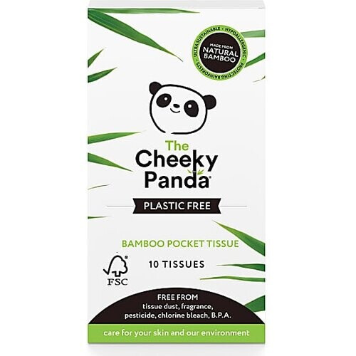 Cheeky Panda Bamboo Pocket Tissues Plasticvrij