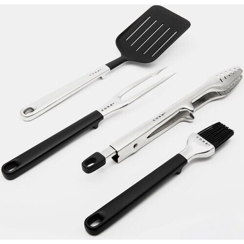 Cobb Bbq Gereedschapset (4 Delig Met Tas) Zwart/Zilver