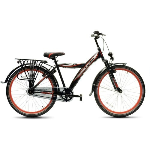 Cyclux Astro Jongensfiets 26 Inch – Robuust Stalen Frame V-brakes Roodzwart Design Bagagedrager Ringslot. Gratis Rijklaar Bezorgd. | Nieuw (outlet)