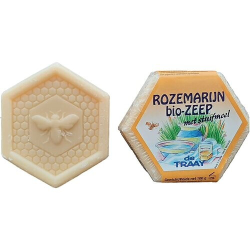 De Traay Bee Honest Zeep Rozemarijn met Stuifmeel - 100GR
