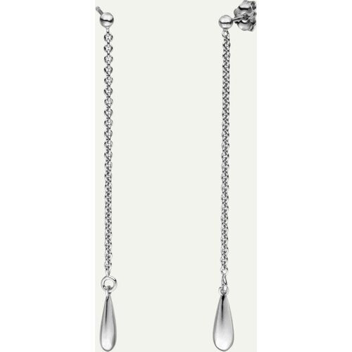 Dear Darling Berlin dames vegan Oorbellen Drop Threader Zilver
