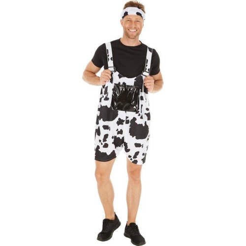 Dressforfun Koe Kostuum L - Herenkostuum - Zachte fleecestof - Met tas