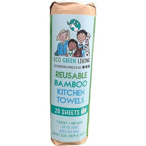Eco Green Living Herbruikbare Bamboe Keukenrol