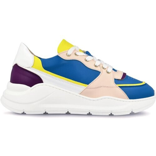 Ella & Witt dames vegan Sneaker Goodall Blauw, Roze & Geel