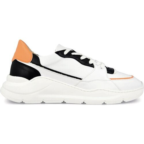 Ella & Witt mannen vegan Goodall Sneaker Wit, Oranje & Zwart