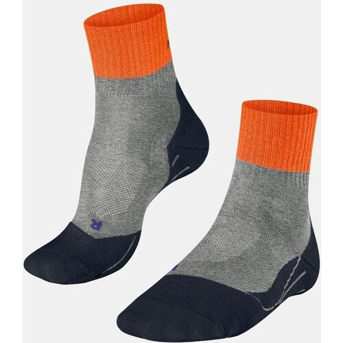 Falke TK2 Cool Kort Sok Middengrijs/Oranje