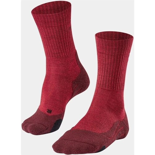 Falke TK2 Wool Sok Dames Donkerrood/Middengrijs