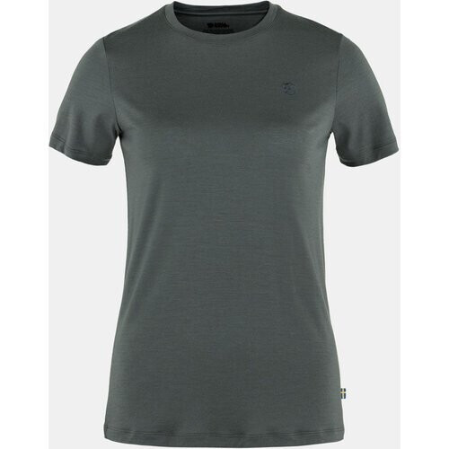 Fjällräven Abisko Wool T-shirt Dames Donkergrijs