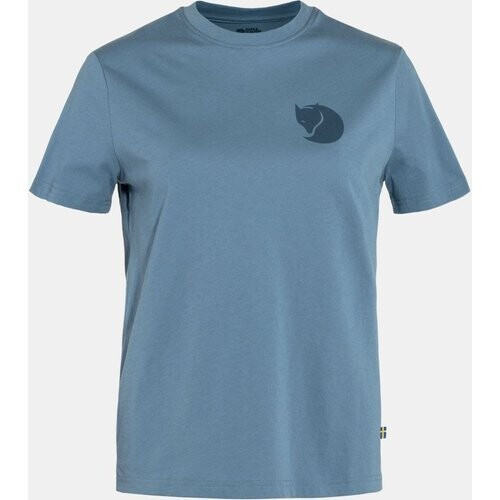 Fjällräven Fox Boxy Logo T-shirt Dames Blauw