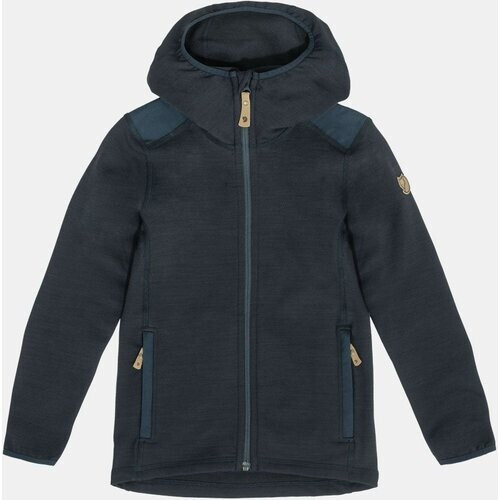 Fjällräven Keb Fleece Hoodie Vest Junior Marineblauw