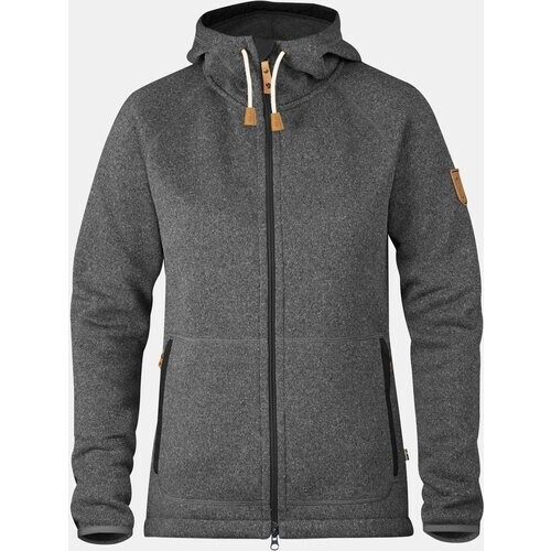 Fjällräven Övik Fleece Hoodie Vest Dames Donkergrijs Mengeling