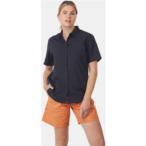 Fjällräven Ovik Travel Shirt SS Dames Marineblauw