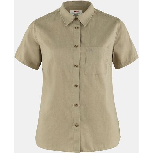 Fjällräven Ovik Travel Shirt SS Dames Zandbruin/Steen