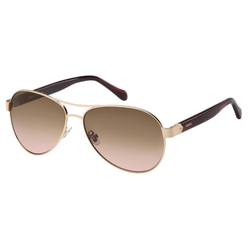 Fossil 3079/S - Zonnebril - Aviator stijl - Goudkleurig