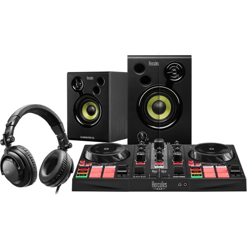 Hercules DJControl Learning Kit MK2 - Inpulse 200 MK2 - DJMonitor 32 Speakers HDP DJ45 Koptelefoon - Serato DJ Lite DJUCED Software