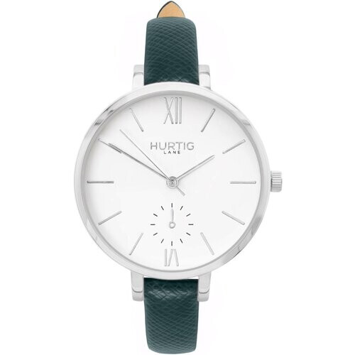 Hurtig Lane dames vegan Horloge Amalfi Petite Zilver Wit & Donkergroen