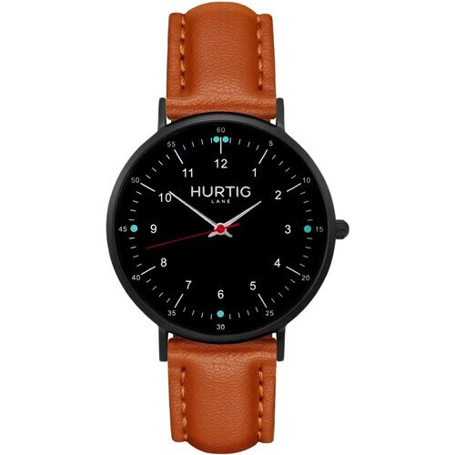 Hurtig Lane dames vegan Moderna Horloge All Black & Bruin