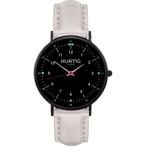 Hurtig Lane dames vegan Moderna Horloge All Black & Wolk