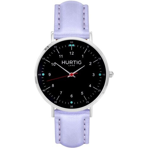 Hurtig Lane dames vegan Moderna Horloge Zilver, Zwart & Lila