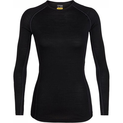 icebreaker 150 Zone Longsleeve Crewe Thermoshirt Dames Zwart