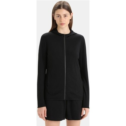 icebreaker Granary Zip Hoodie Vest Dames Zwart