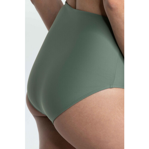Inaska dames vegan High Waist Bikini Hose Pure Kaki