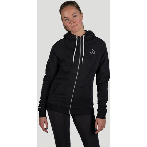 Iron Roots dames vegan Hoodie Full-Zip Unisex Performance Zwart
