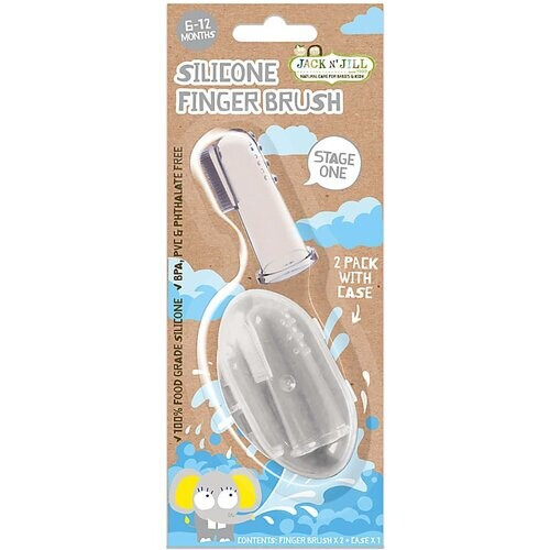Jack N' Jill Silicone Vingertandenborstel 6-12 maanden