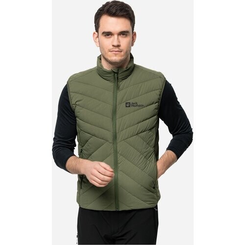 Jack Wolfskin Athletic Dons Vest Bodywarmer Donkergroen