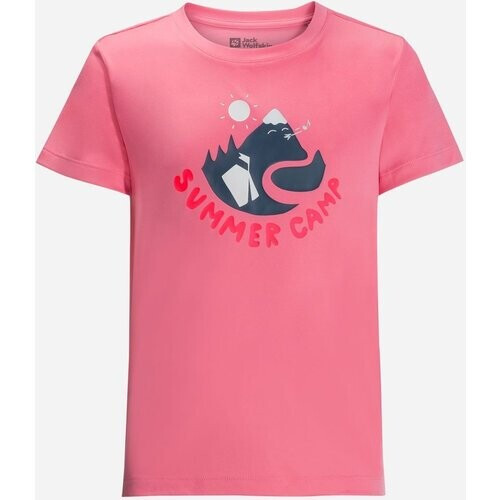 Jack Wolfskin Summer Camp T-shirt Kids Middenroze