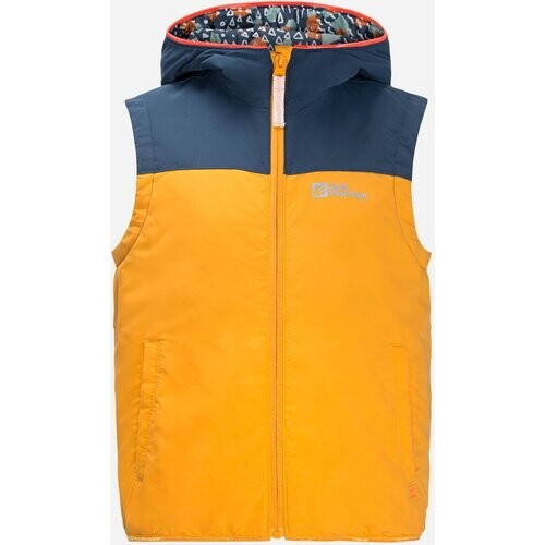 Jack Wolfskin Villi Vest Bodywarmer Kids Geel/Marineblauw