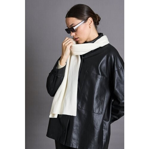 JAN 'N JUNE dames vegan Gebreide Sjaal Staten Offwhite