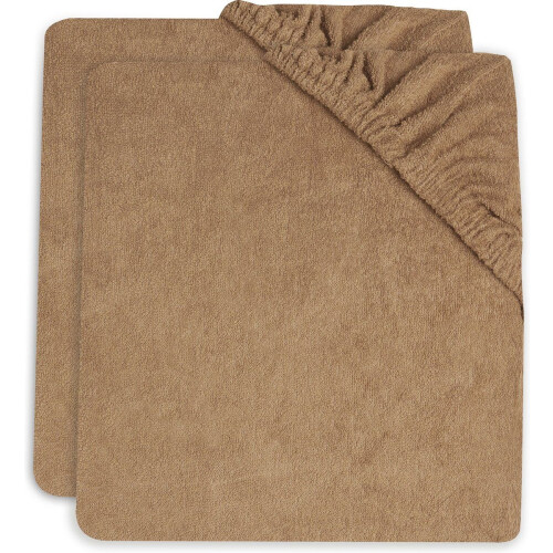 Jollein Aankleedkussenhoes Badstof 50x70cm - Zacht en comfortabel - Biscuit (2 stuks)