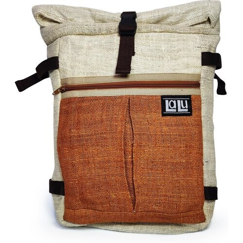 LaLu Products mannen vegan Rugzak Basanta Original Woestijn Beige Oranje