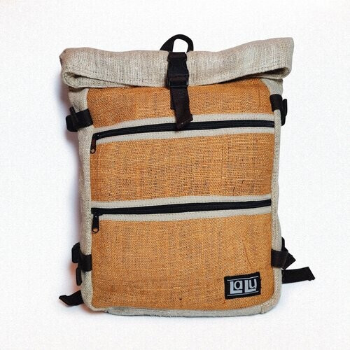LaLu Products mannen vegan Rugzak Basanti Desert Oranje & Beige