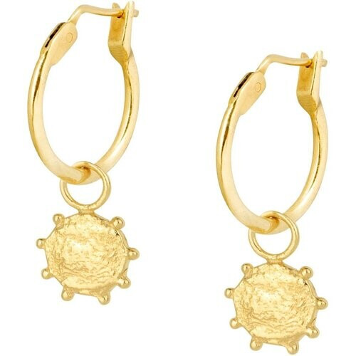 Loft and Daughter dames vegan Oorbellen Tiny Sun Goud
